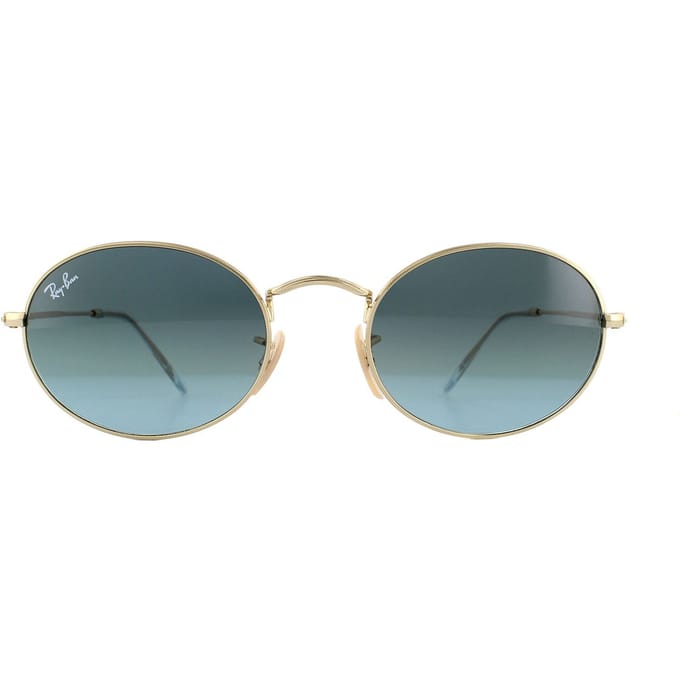 Ray-Ban Zonnebril Ovale RB3547 001/3M Goud Blauwgrijs Verloop