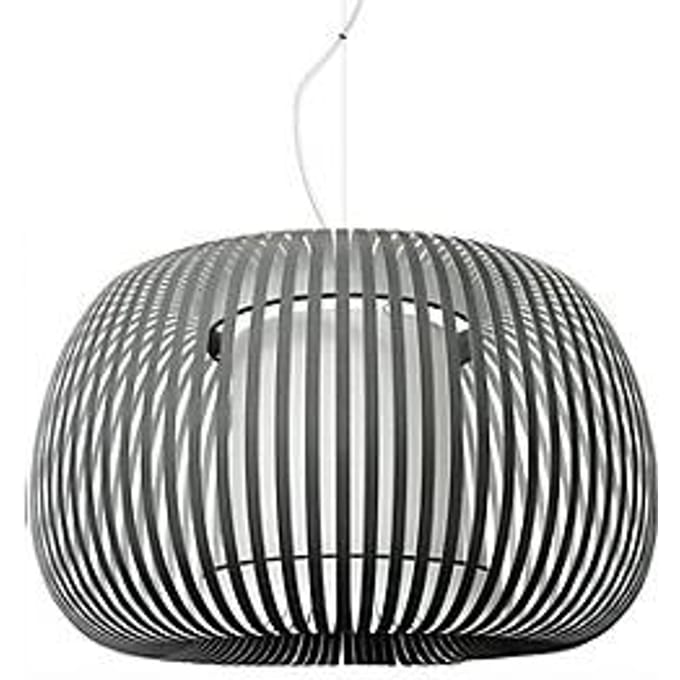 ESTENO plafondlamp, Ø 600 mm, antraciet, textiel/PVC, E27, meet by Paperflow