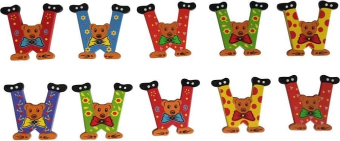 Kleine beren plakletter W (5cm)
