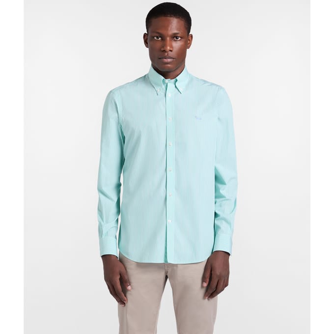 gestreept shirt regular fit man groen licht