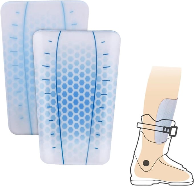 Scheenbeschermers Ski - Snowboard Beschermers - Wintersport Training - Herbruikbaar Siliconen - 15x10cm - Blauwe stip