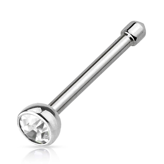 Neuspiercing stud half ball 0.8x6x2.5 - wit - LMPiercings