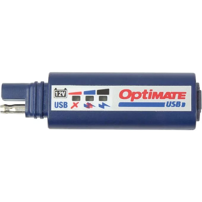 OptiMate O-100 SAE naar USB Lader 5V/2.1A – Waterdichte USB Adapter voor Accu, Directe SAE Aansluiting voor Motor, Auto en Accessoires