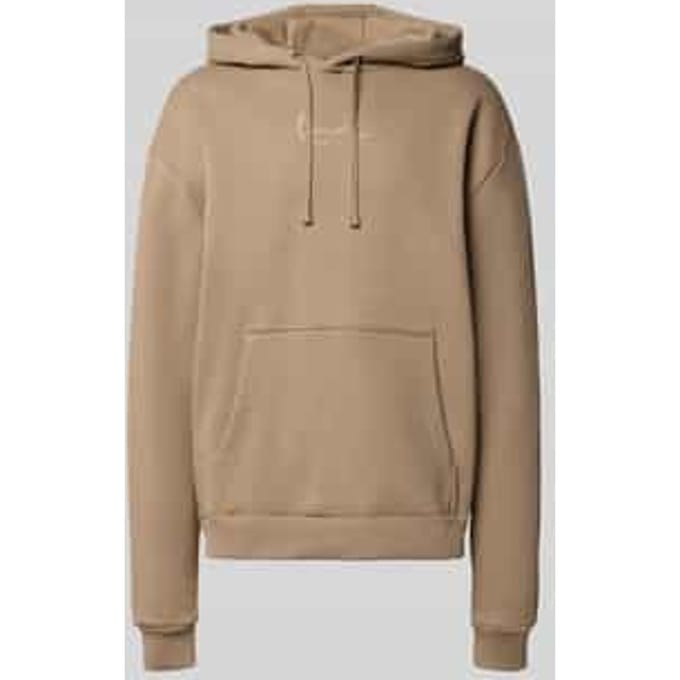 Hoodie met labelstitching