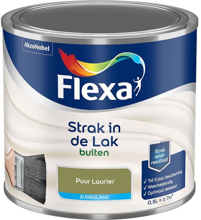 Flexa - Strak In De Lak Buitenlak Zijdeglans - Puur Laurier - Mengverf - 500 Ml