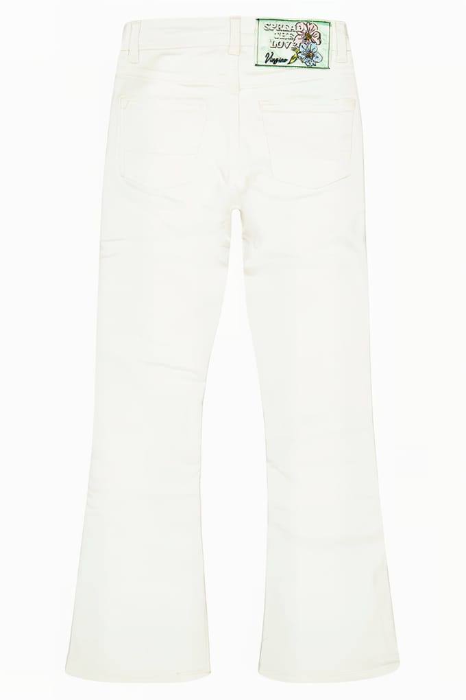 Vingino Britte Split White Denim Maat: 4 | Spijkerbroeken Outlet | Unisex | Ecru