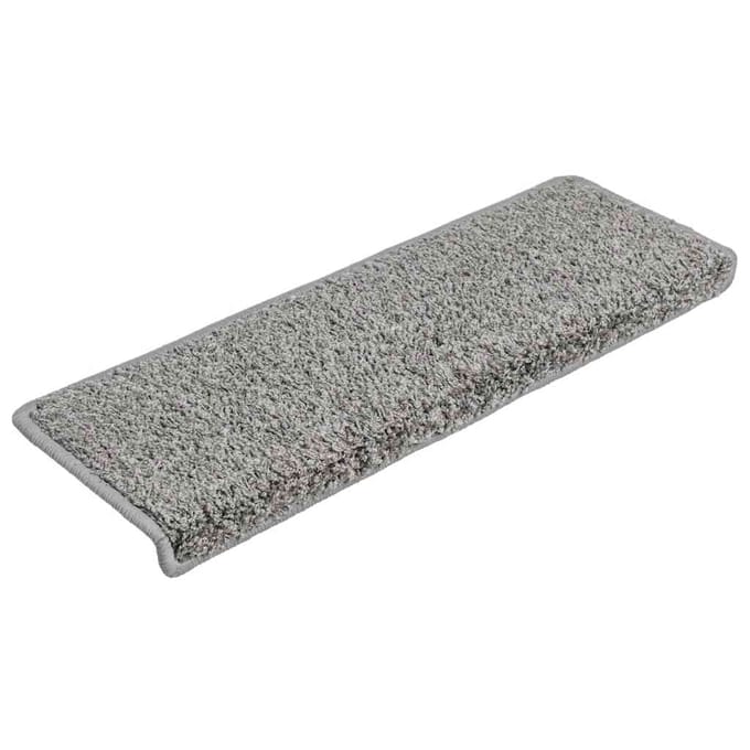 vidaXL - Trapmatten - 20 - stuks - 65x21x4 - cm - Grijs - Rechthoekige - Rand