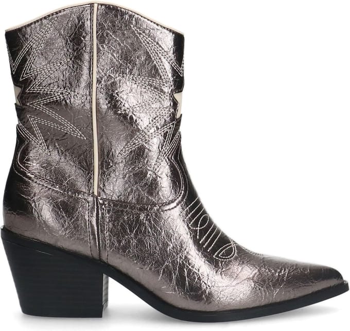 Sacha - Dames - Grijze metallic cowboylaarsjes - Maat 36