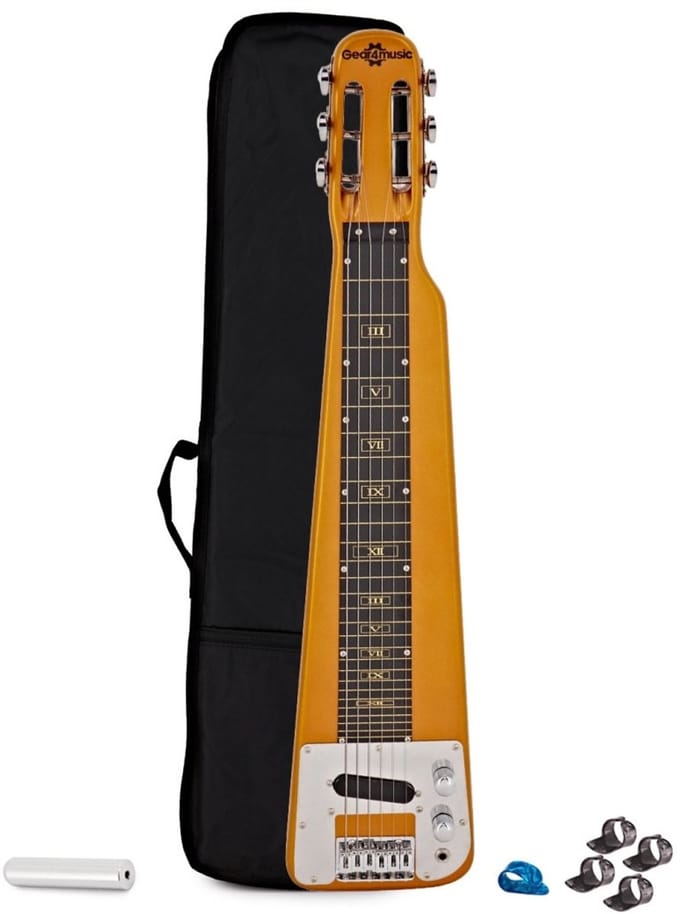 Lap Steel Guitar Starter Kit by Gear4music, Gold