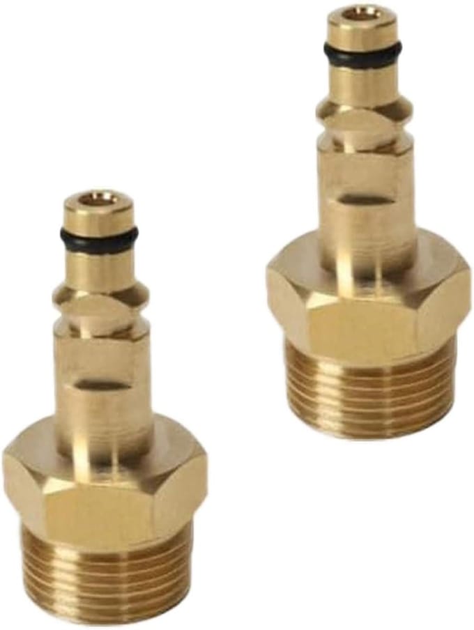 Hogedrukreiniger Adapter - Slang Connector - Snel Koppelen - Duurzaam Metaal - 2 Stuks - Goud