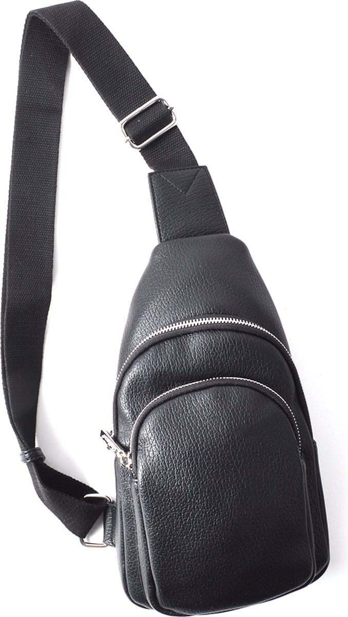 Kunstlederen crossbody Robin - zwart