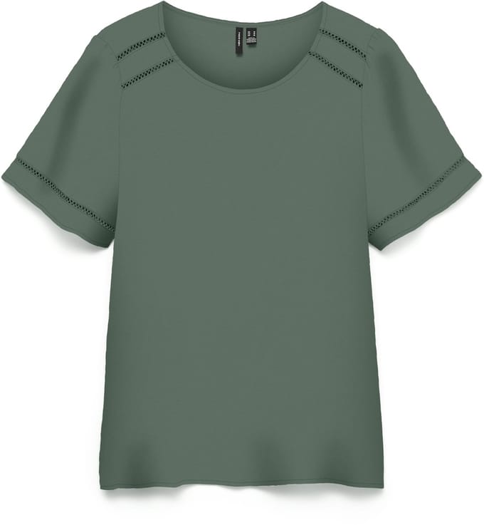 VERO MODA - VMMENNY LACE SS TOP WVN GA - Dames - Blouses
