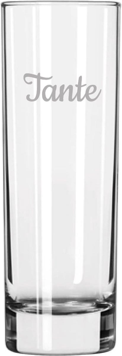 Gegraveerde longdrinkglas 22cl Tante