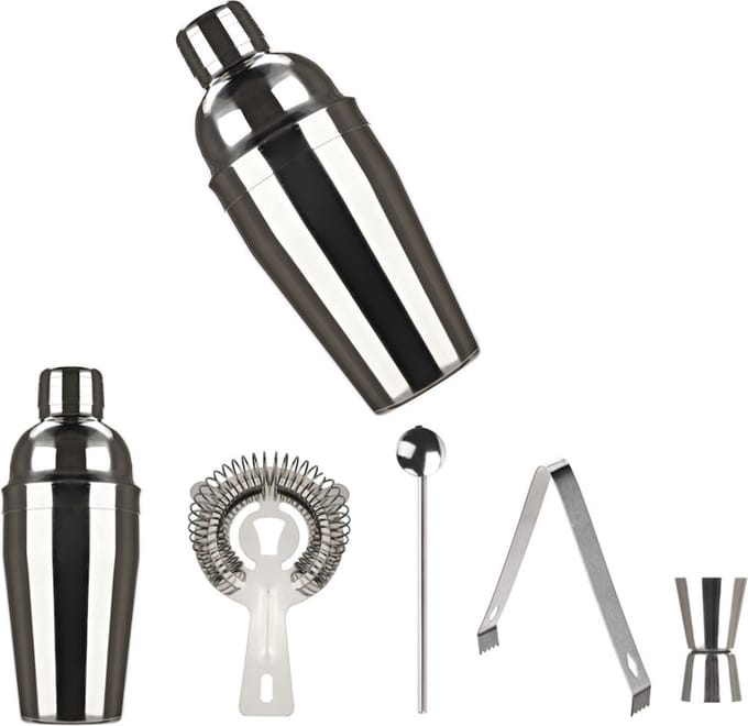 Cocktail Set 5-delig - Professionele barset met Shaker - Cocktail maatbeker - Zeef - Barmixer - Cocktailshaker set