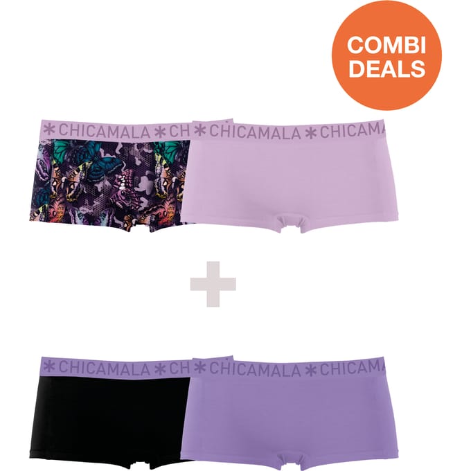 Chicamala Meisjes Boxershorts - 4 Pack - Maat 176 - Meisjes Onderbroeken