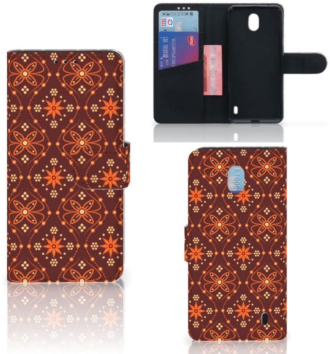 Nokia 1 Plus Telefoon Hoesje Batik Brown