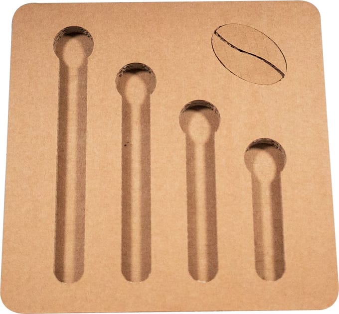 Kartonnen koffie cupjes houder - Koffieboon - 2 varianten - Kartent
