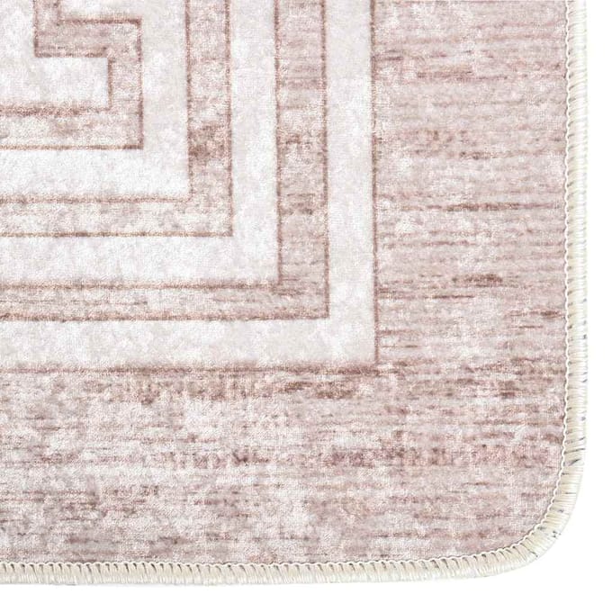 vidaXL - Vloerkleed - wasbaar - 80x300 - cm - beige
