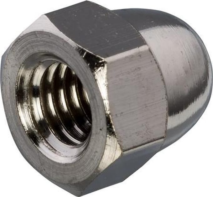 Hoenderdaal M12 dopmoeren messing vernikkeld 50 stuks