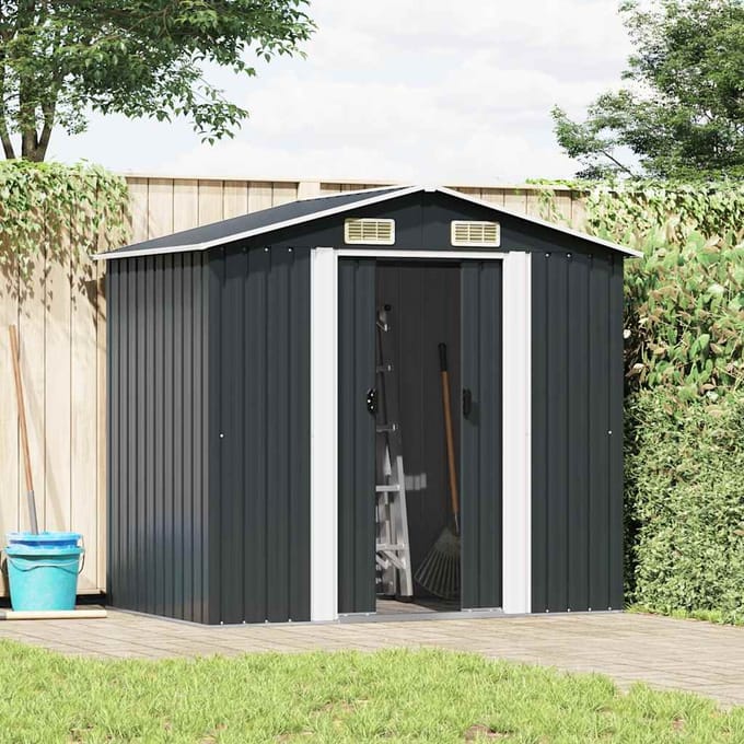 vidaXL - Tuinberging - 204x132x186 - cm - staal - antraciet