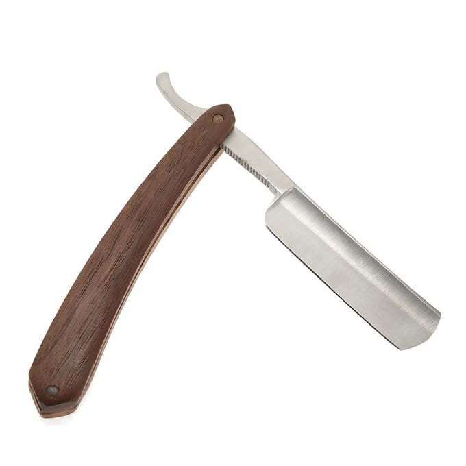 Palissander Klassieke Houtnerf Barbier Scheermes Rechtzijdige Scheermes Opvouwbaar Scheermes brown
