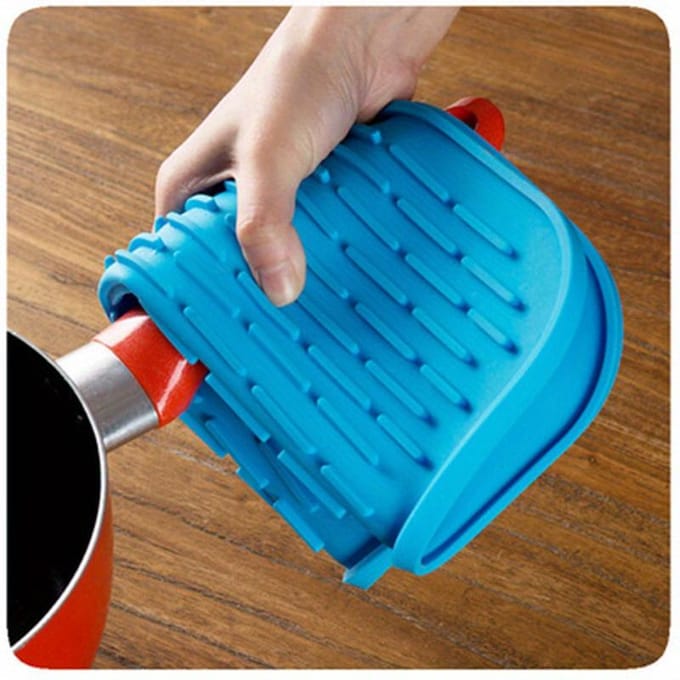 Tapis isolant carré antidérapant en silicone pour vaisselle, dessous de plat, égouttoir, set de table orange
