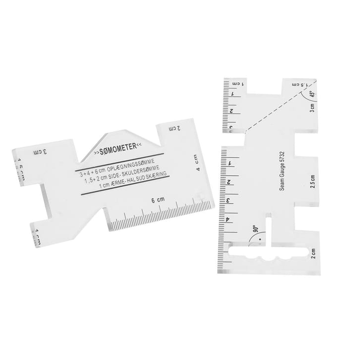 2 stuks patchwork liniaal mini huishoudnaaimachine sjabloon kledingmaat treksteek white