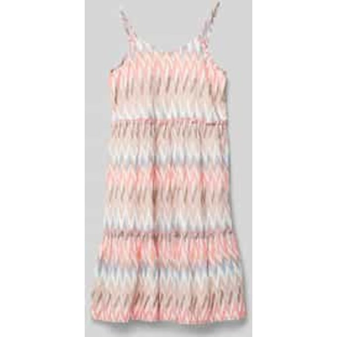 Jurk in laagjeslook met spaghettibandjes