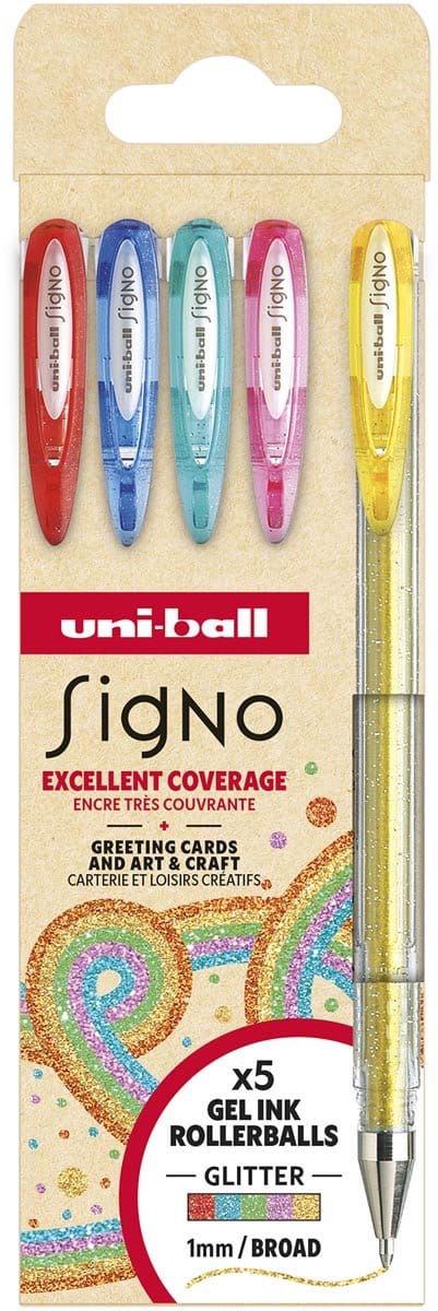 Uni Ball - Signo - Glitter gel pen set - 5 st. - UM-120SP