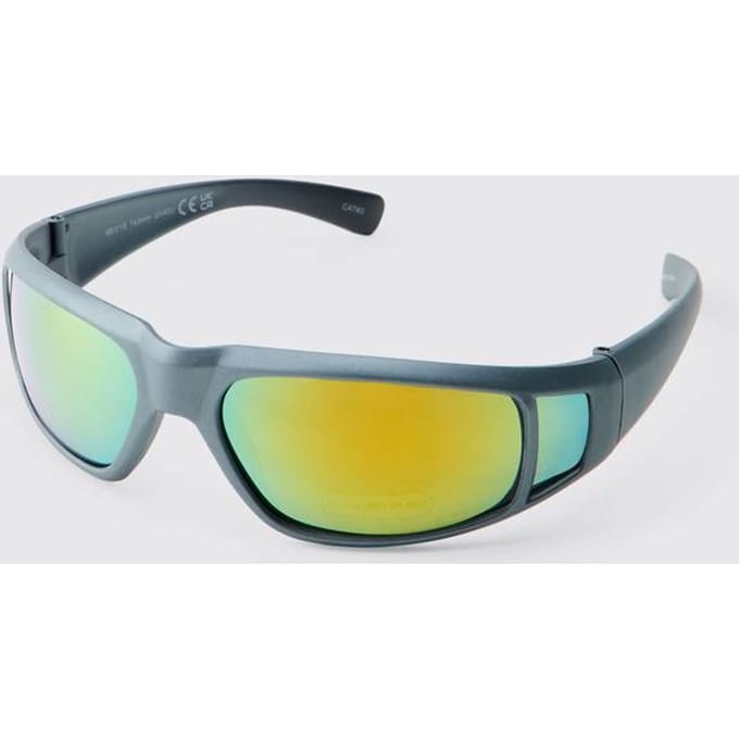 Sportieve Plastic Getinte Zonnebril | Grey