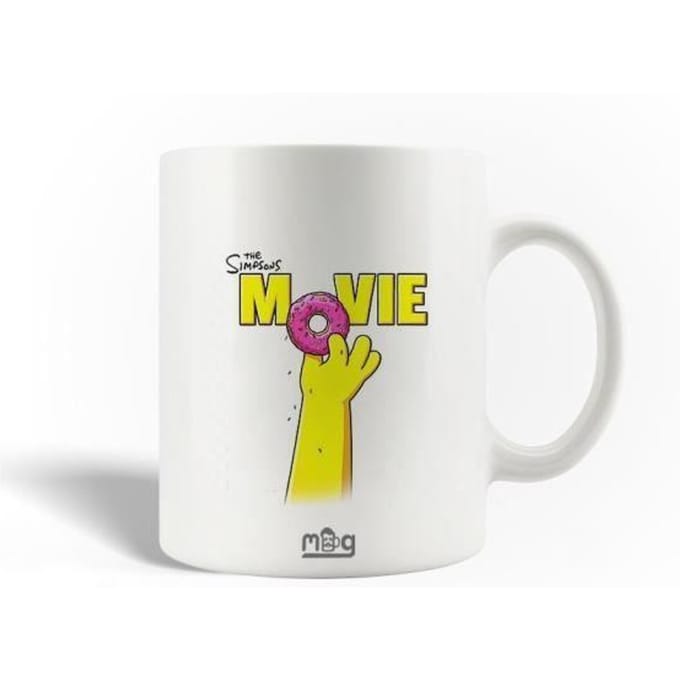 Mug en Céramique - Les Simpson - Film 2007 - 30cl - Compatible Lave-Vaisselle - Blanc