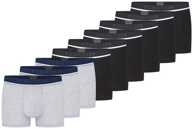 Schiesser Heren retro short / pant 9 pack 95/5 Cotton