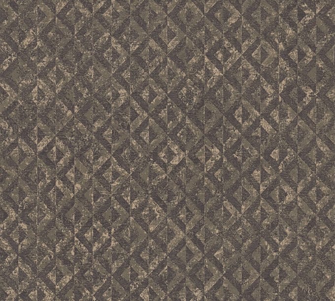 ABSTRACT BEHANG | Ruitjes - Bruin Zwart Goud - A.S. Création Jade 2