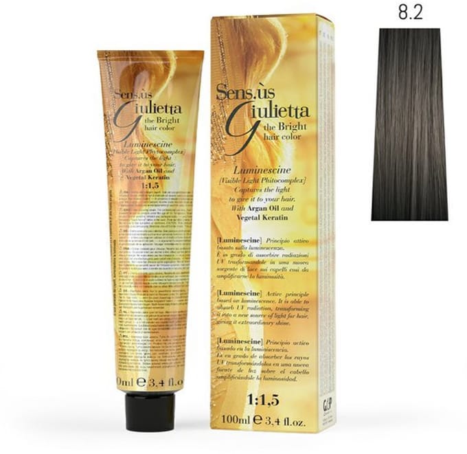 Sens.Us Giulietta - Permanente oxidatieve haarkleur met ammoniak 100 ml 8.2