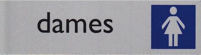 INFOBORD PICTOGRAM DAMES 165X44MM