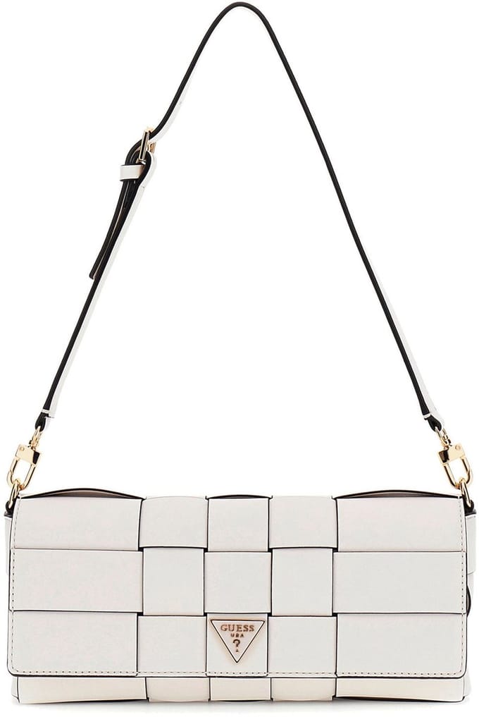 GUESS Schoudertas Maylee Flap Shoulder Bag Cream White Crème