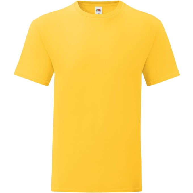 Fruit of the Loom Heren Iconisch 150 T-Shirt (Zonnebloem)