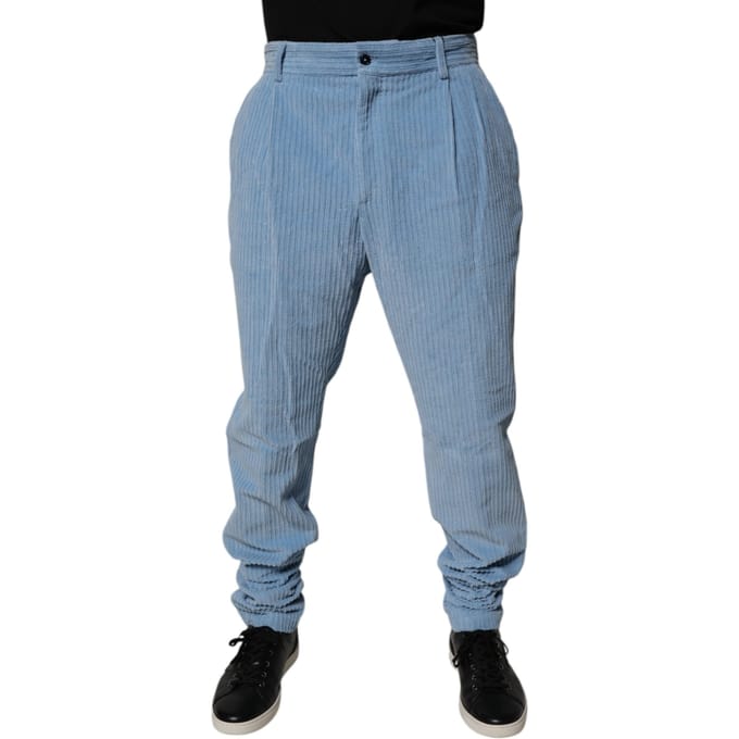 Corduroy Broek Met Geplooid Ontwerp
