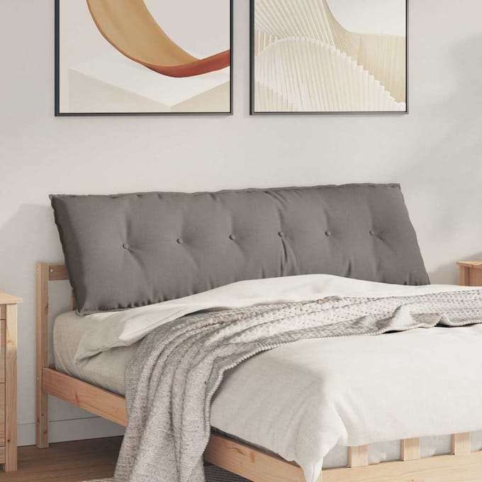 vidaXL - Rugkussen - Taupe - 160 - x - 50 - x - 19 - cm - Stof