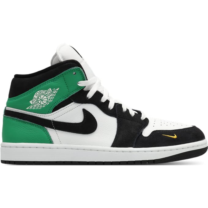 Jordan Aj1 Mid Sneakers Heren - Wit - Maat 43 - Leer, Synthetisch