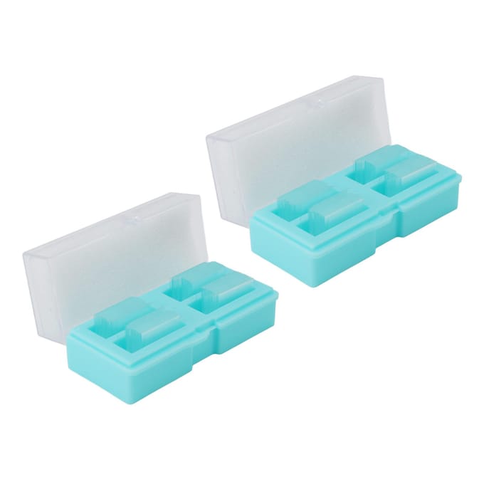 400 Stuks Microscoop Dekglaasjes Afgeronde Hoek Vierkant Blanco Microscoop Glas Dekglaasjes voor 18 X 18mm blue