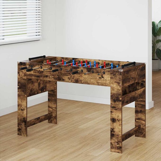 vidaXL Honkbaltafel Gerookte Eik 125 x 60,5 x 80 cm Bewerkt hout