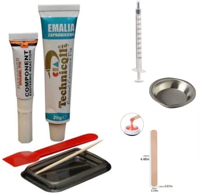 Sanitair Reparatieset wit tinten 20 gram+ 6 gram | E-186WT