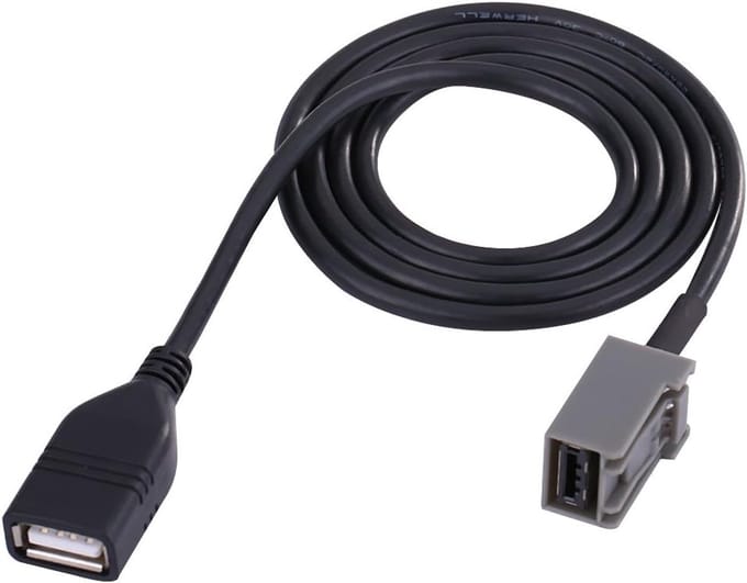Dailygoods - USB 2.0 AUX In Adapter Kabel 60cm voor Auto