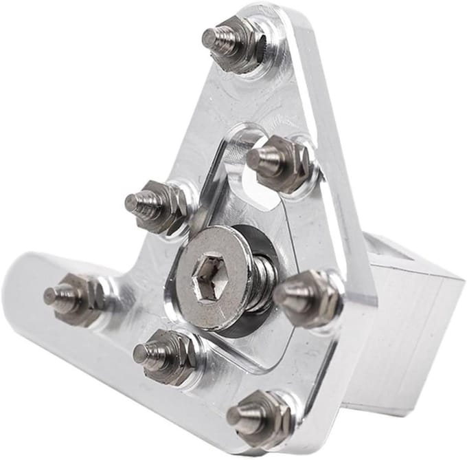 Motorfiets Voetsteun - Rempedaal Tip - Motor Rijden - CNC Aluminium - Universele Pasvorm - Zilver
