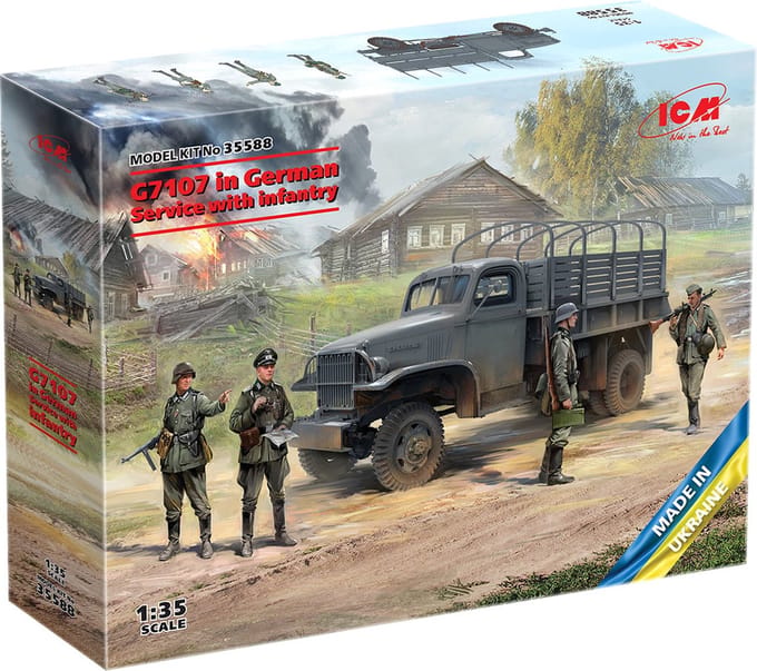 ICM Modelbouwpakket Militaire voertuigen - 35588 G7107 in German Service with infantry Plastic - 1:35 - Modelbouw