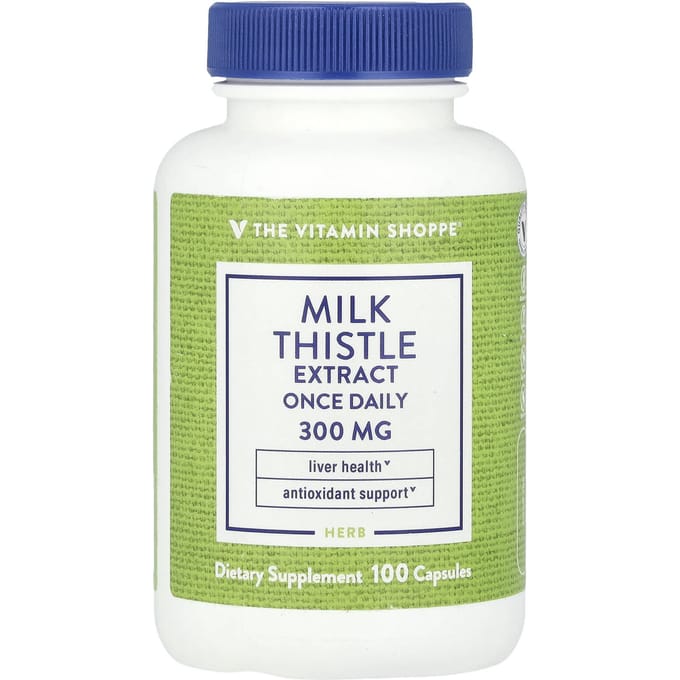 The Vitamin Shoppe, extrait de chardon-Marie, une fois par jour, 300 mg, 100 capsules
