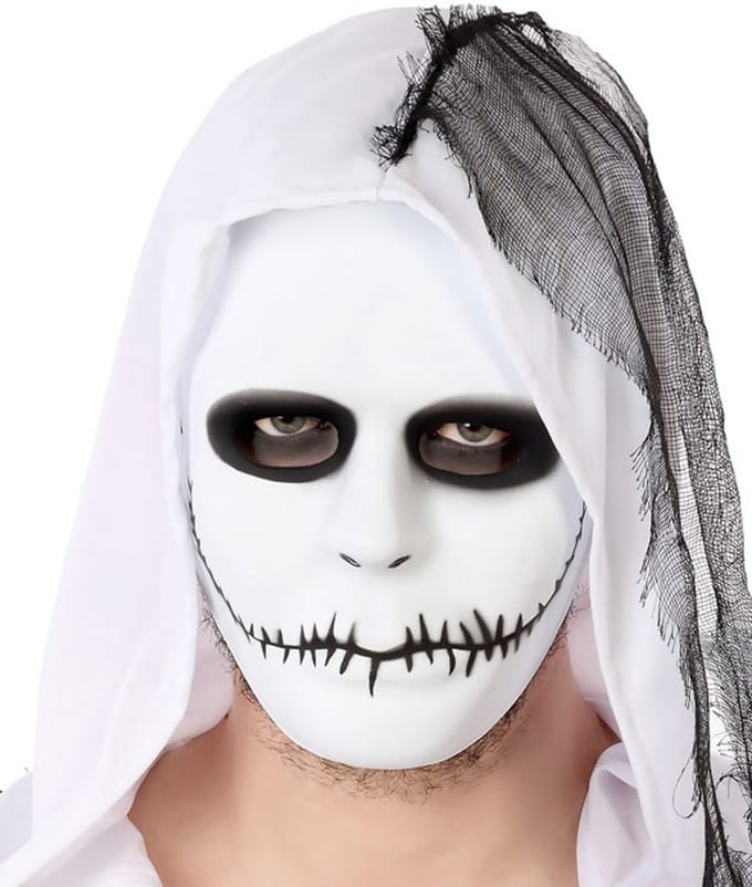 ATOSA - Wit gehechte mond masker voor volwassenen