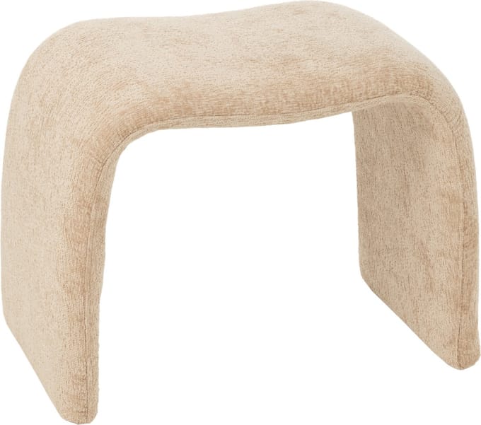 J-Line kruk N shape - textiel - beige