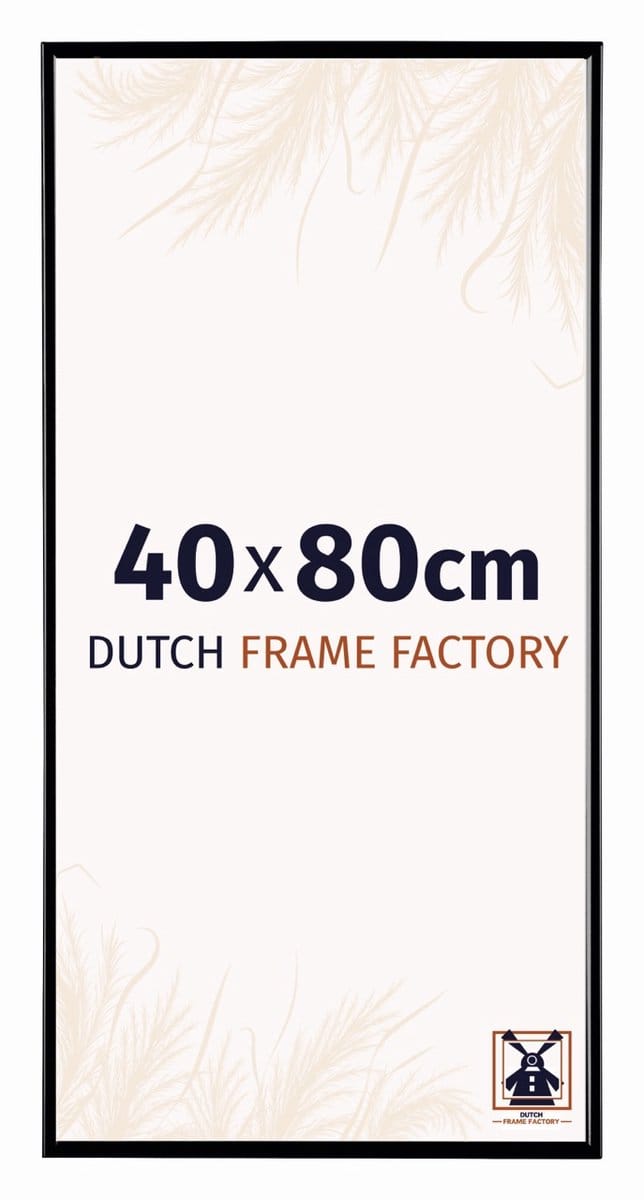 Fotolijst 40x80 cm - Kunststof - Zwart Hoogglans - Easy